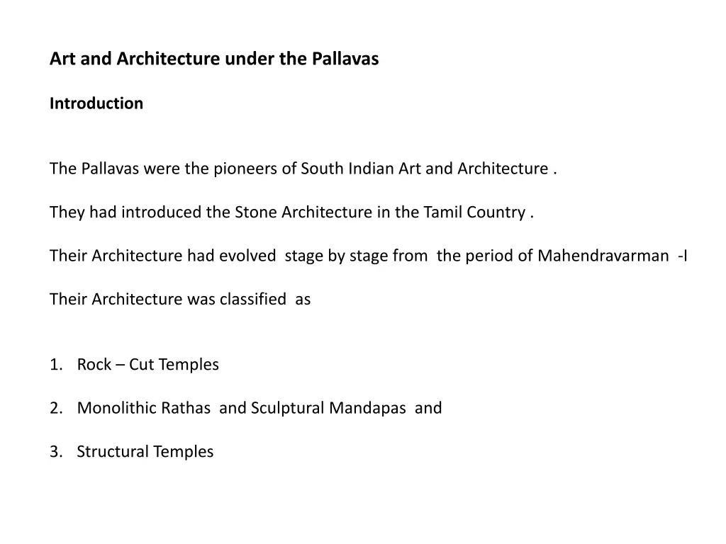 art and architecture under the pallavas