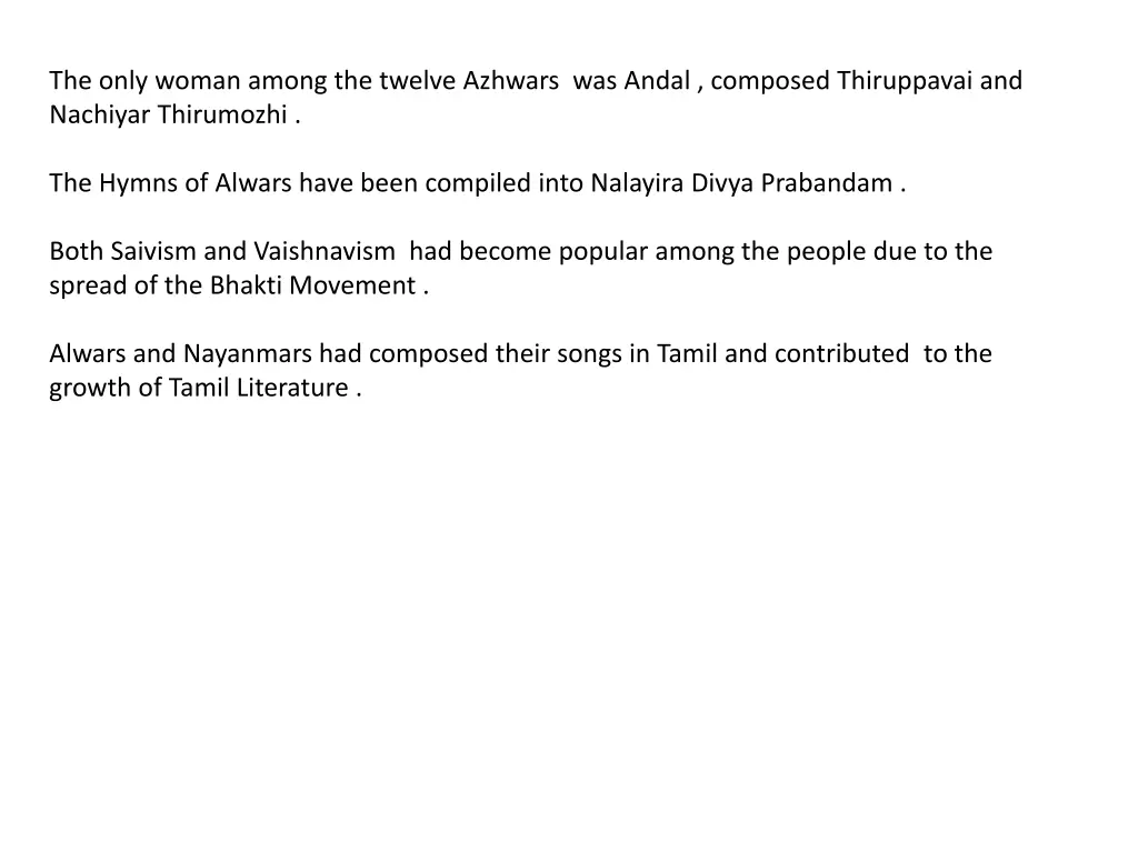 the only woman among the twelve azhwars was andal