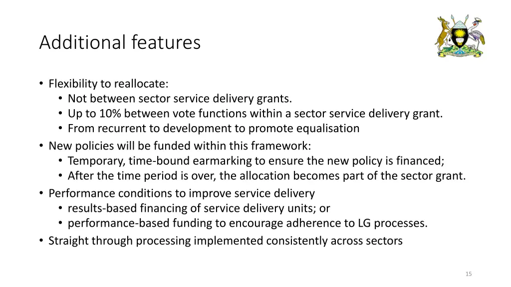 additional features
