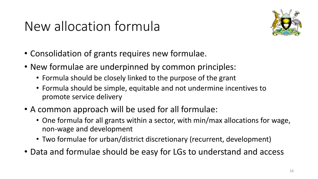 new allocation formula