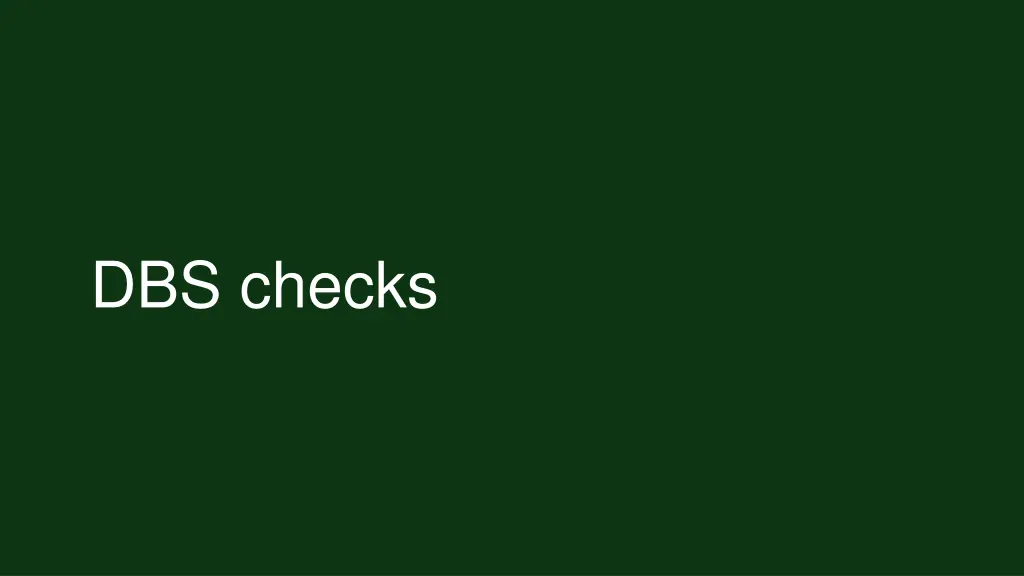 dbs checks