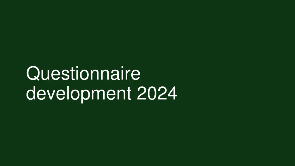 questionnaire development 2024