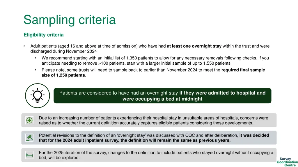 sampling criteria