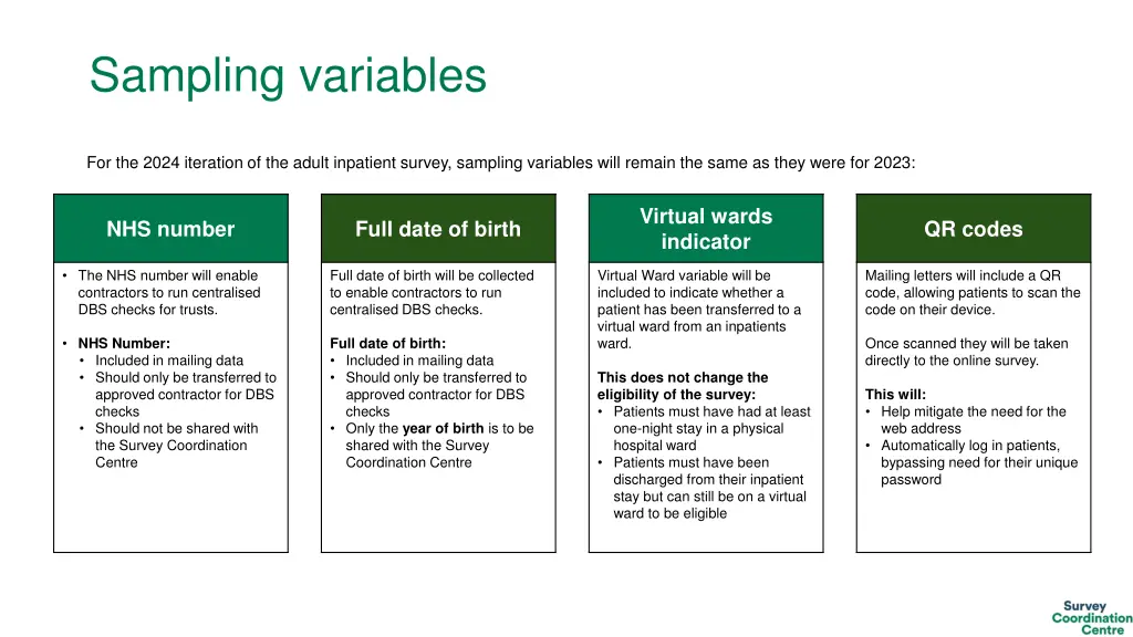 sampling variables