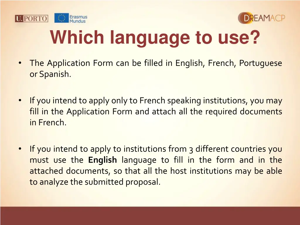 which language to use