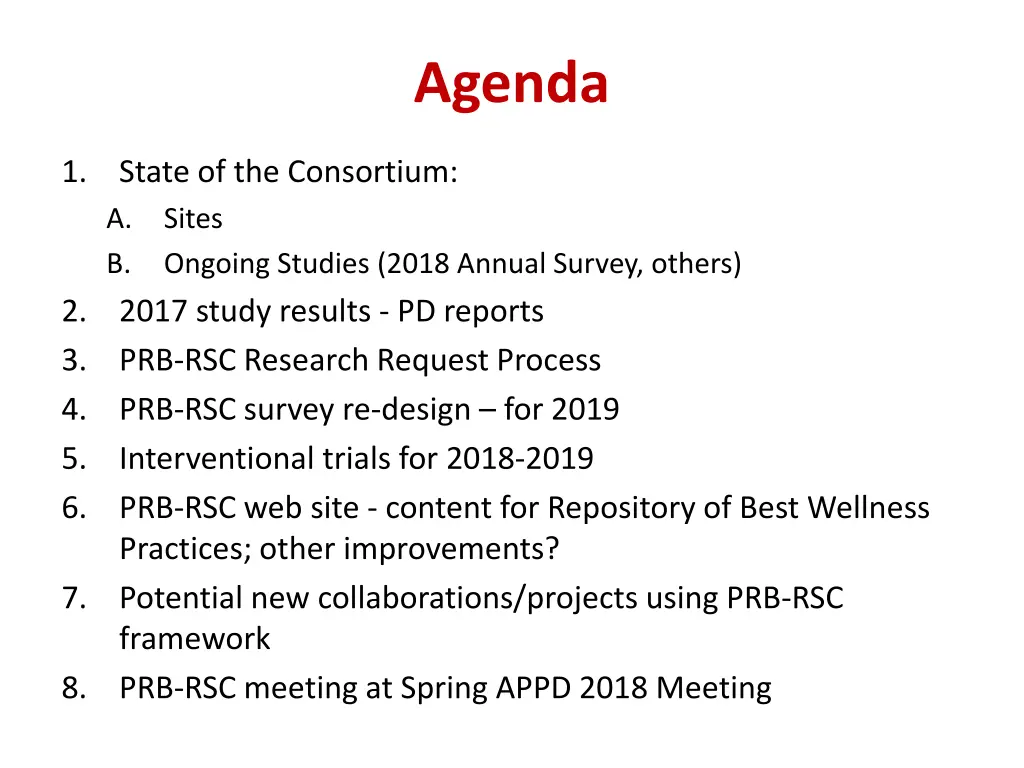agenda
