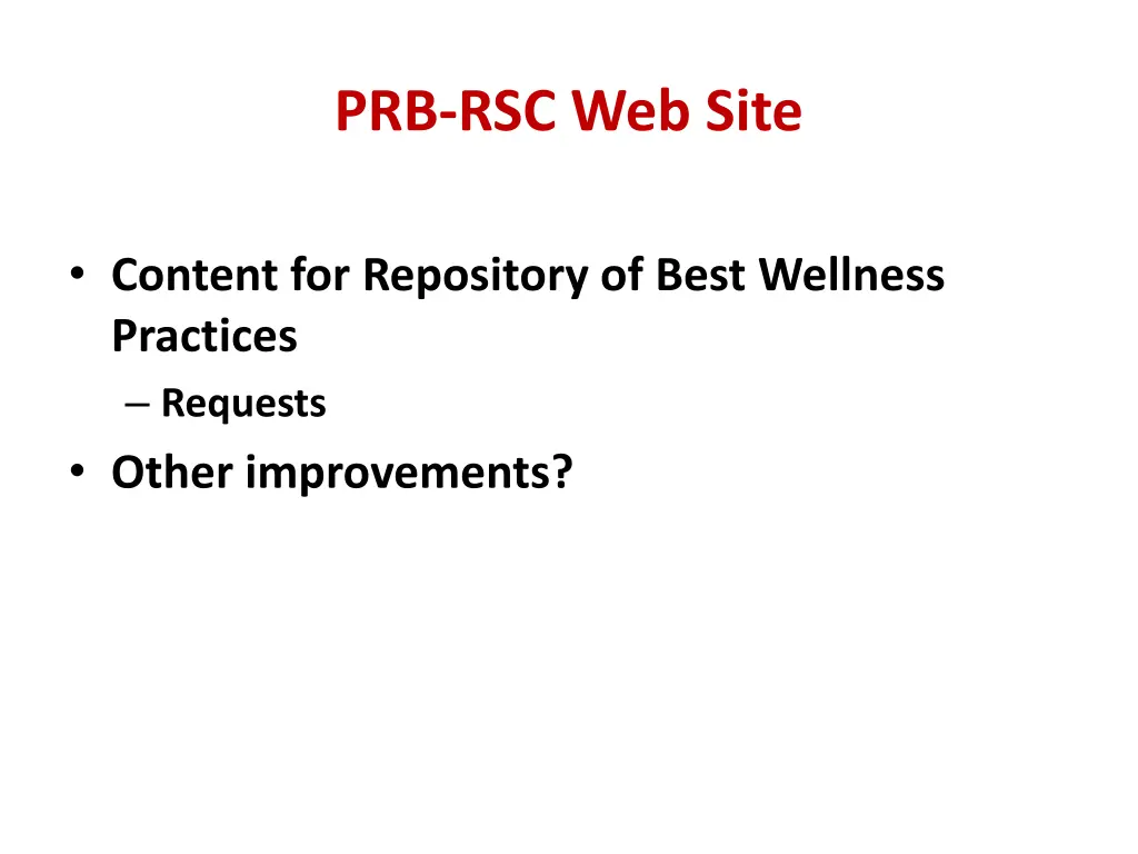 prb rsc web site