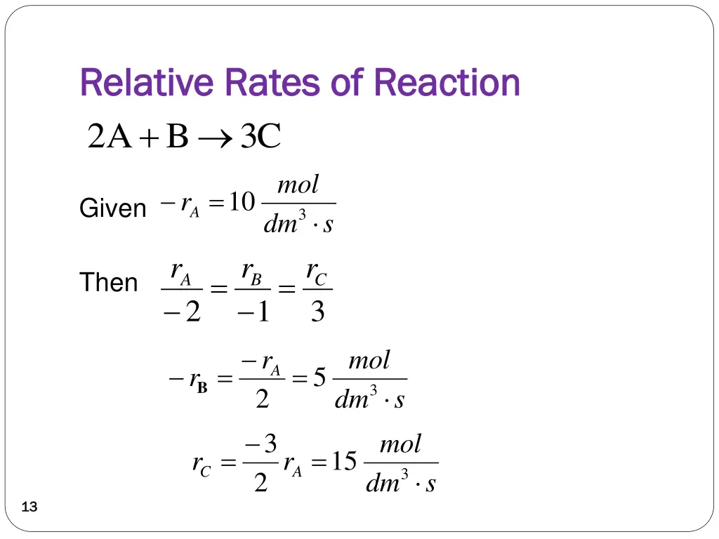 relative rates of reaction relative rates 1