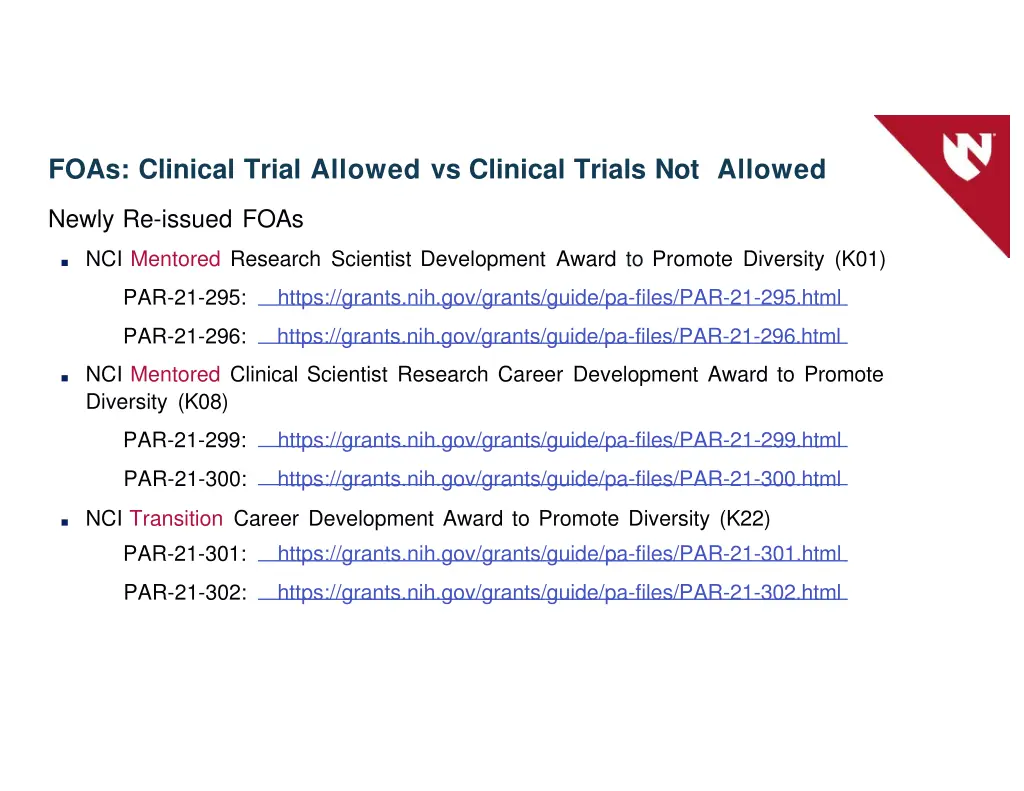 foas clinical trial allowed vs clinical trials