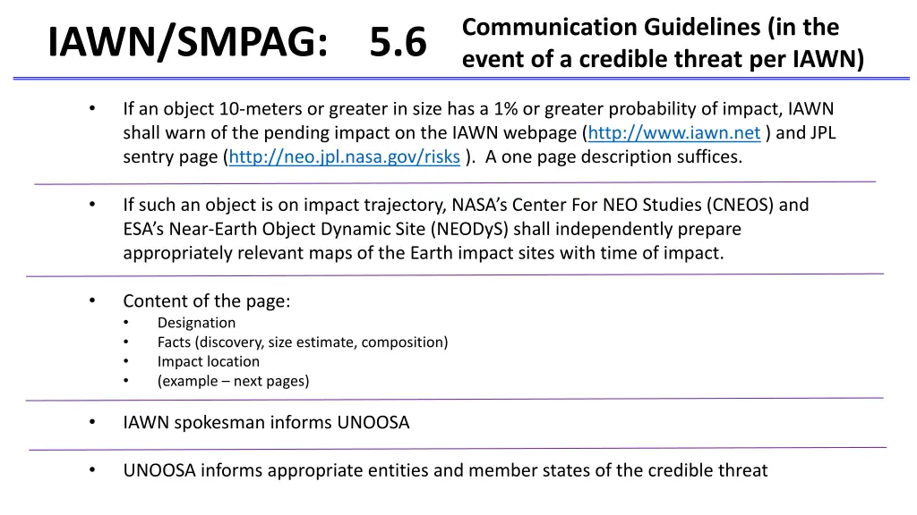 communication guidelines in the event