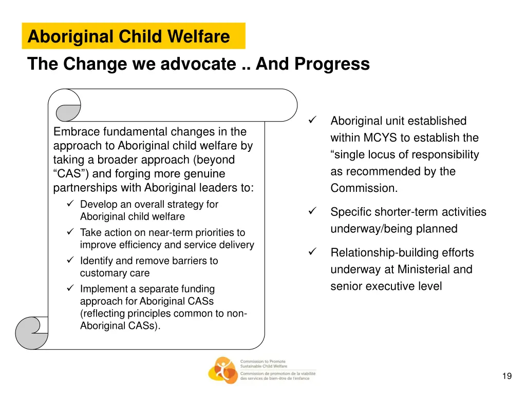 aboriginal child welfare the change we advocate