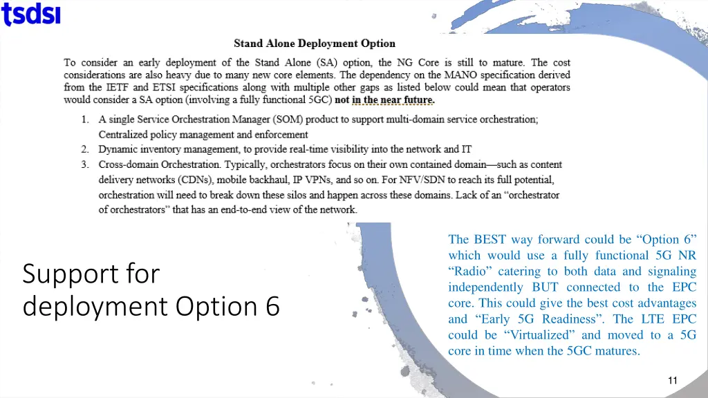 the best way forward could be option 6 which