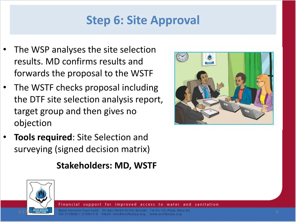 step 6 site approval