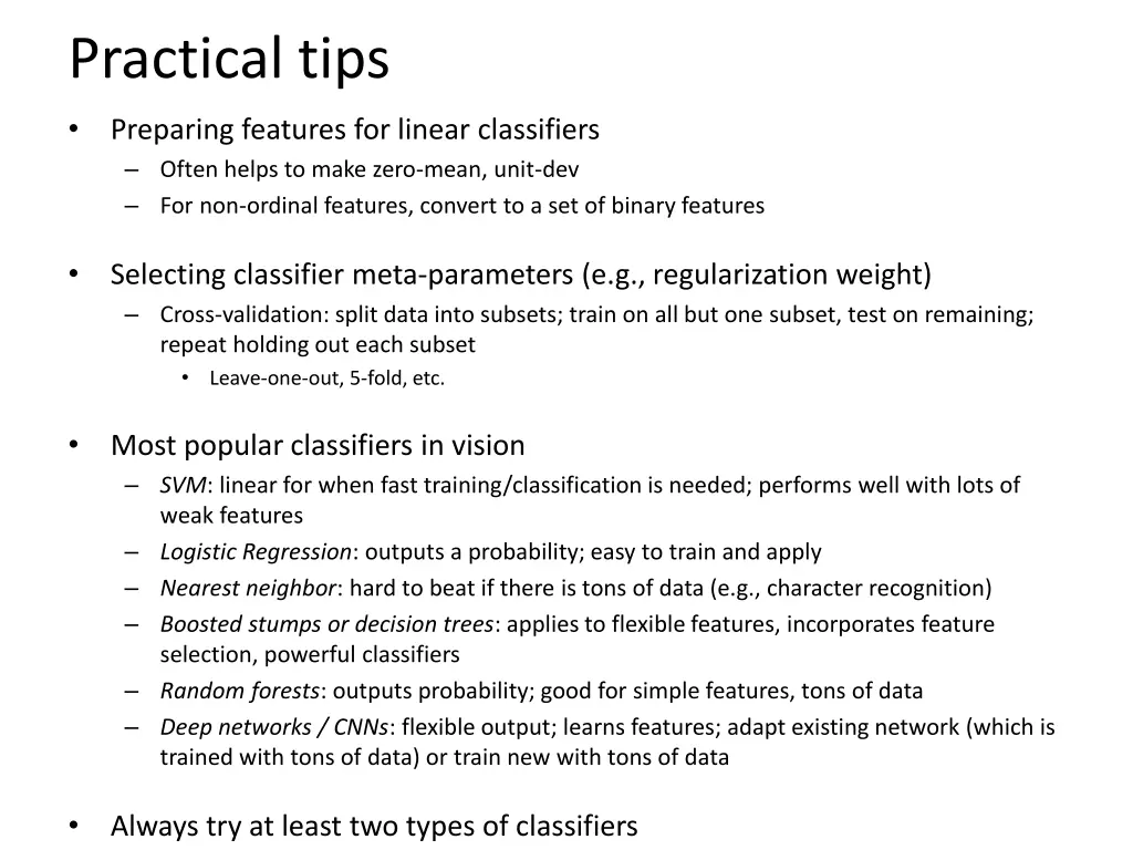 practical tips