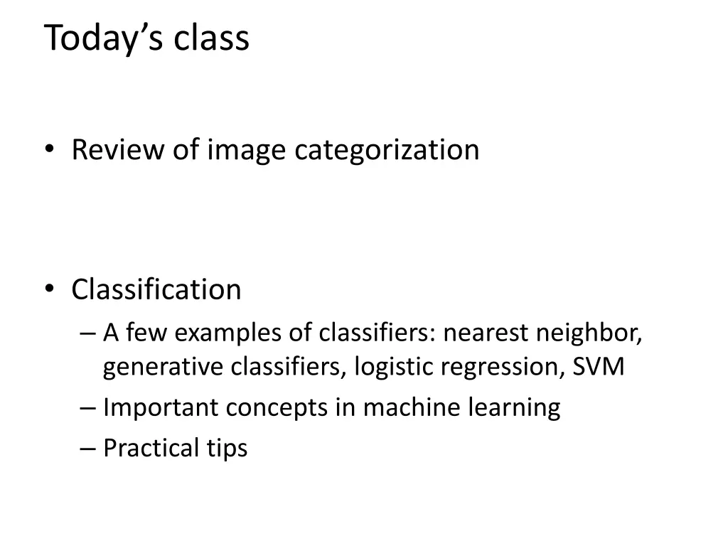 today s class