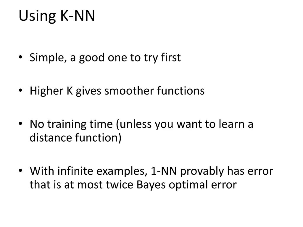 using k nn