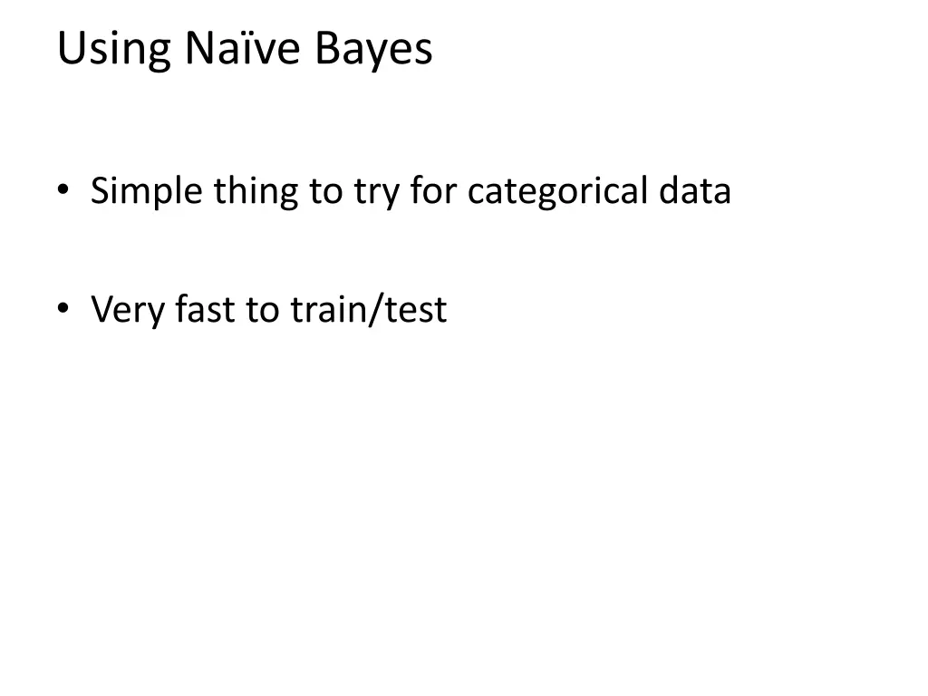 using na ve bayes