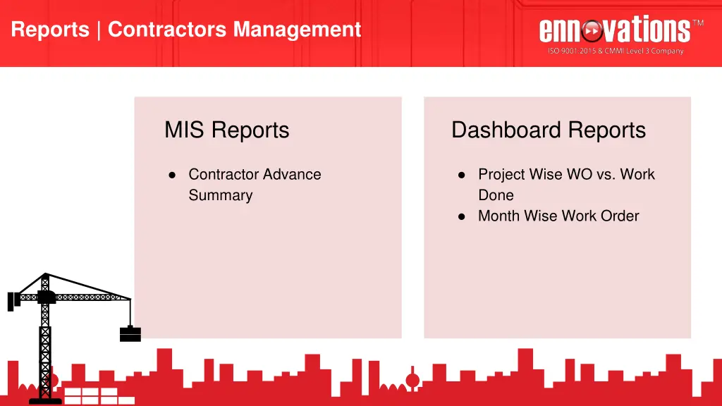 reports contractors management