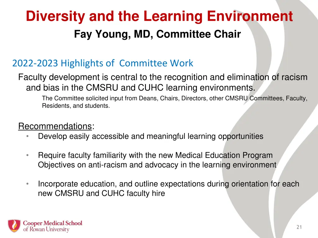 diversity and the learning environment fay young