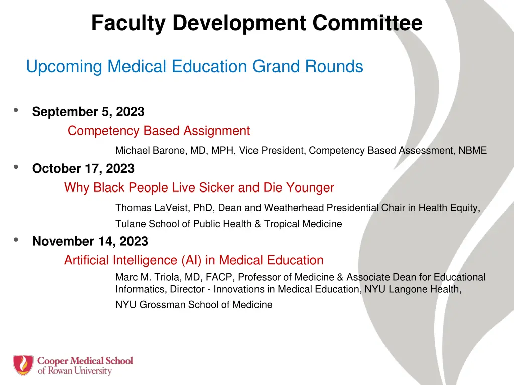 faculty development committee