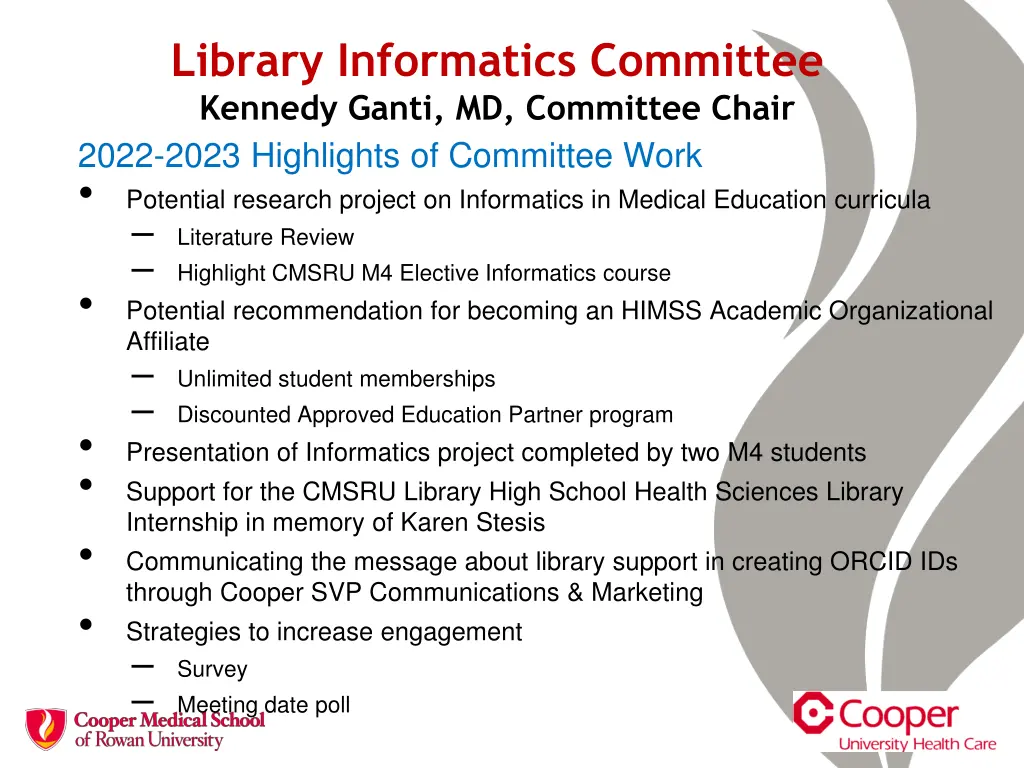 library informatics committee kennedy ganti