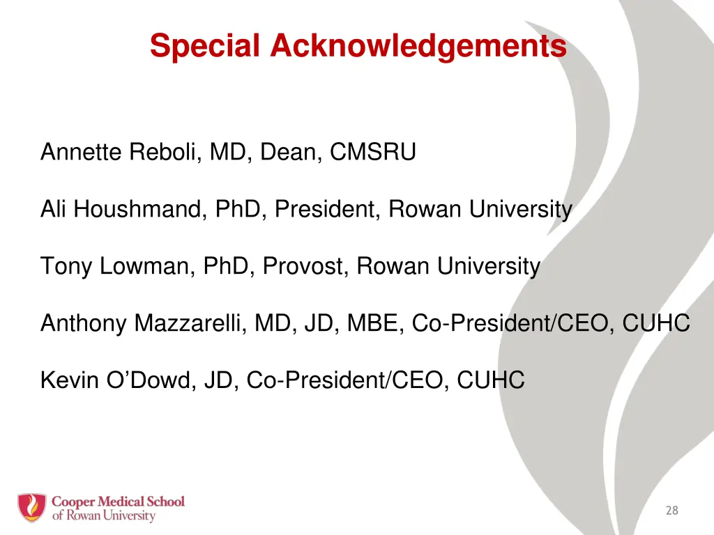 special acknowledgements