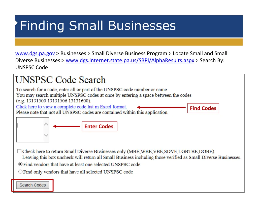 finding small businesses