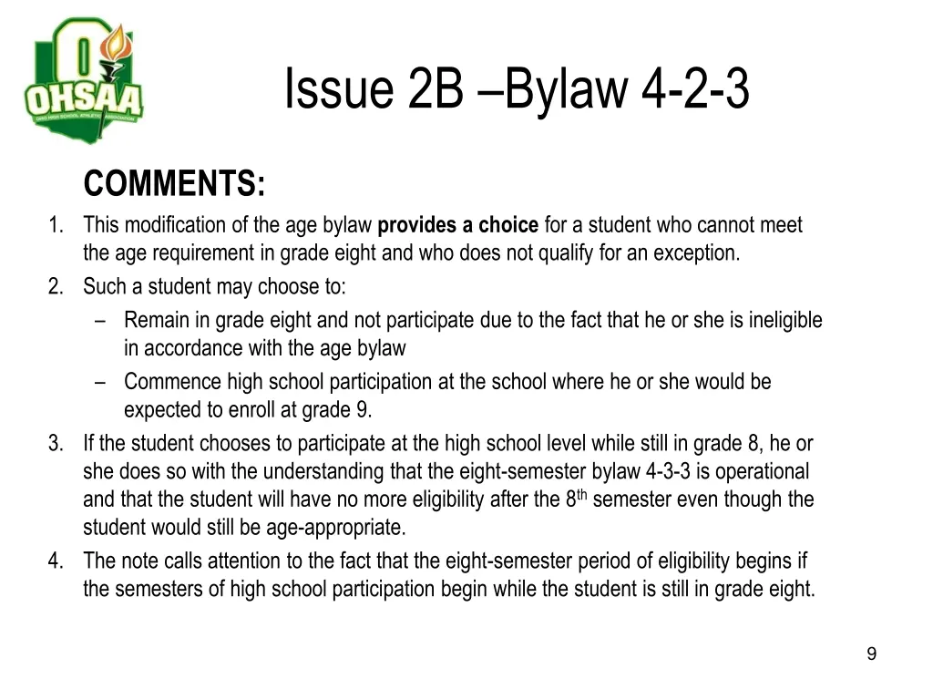 issue 2b bylaw 4 2 3