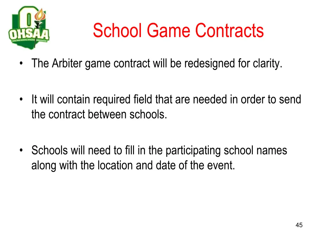 school game contracts
