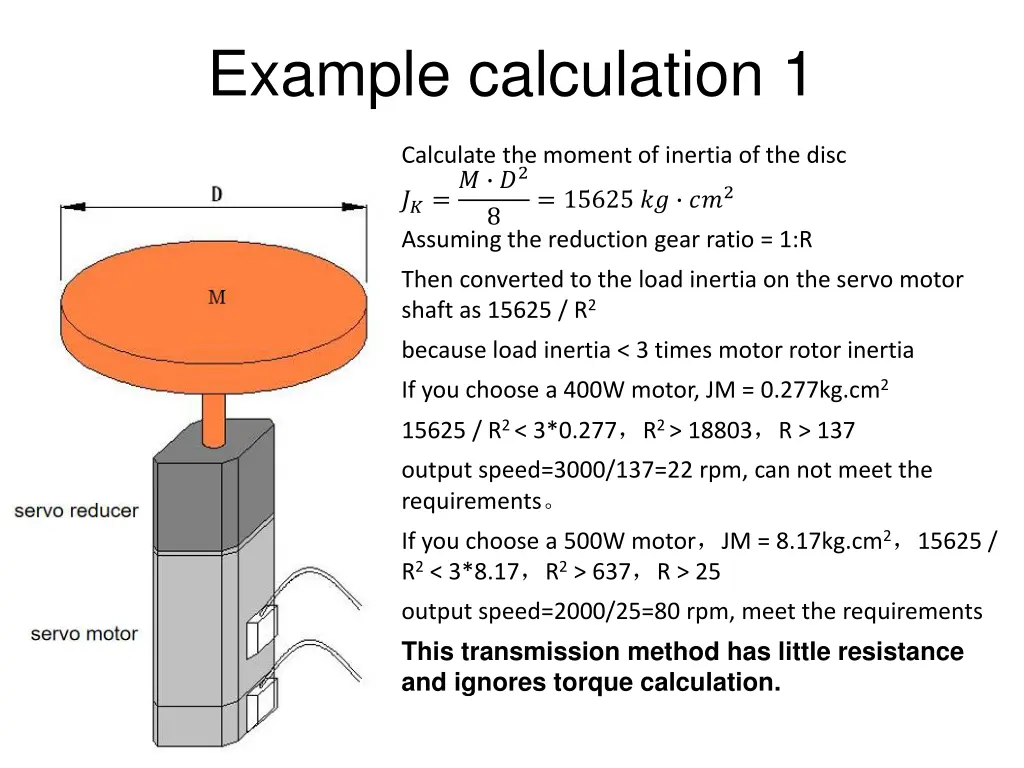 example calculation 1 1