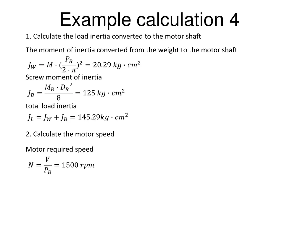 example calculation 4 1 calculate the load