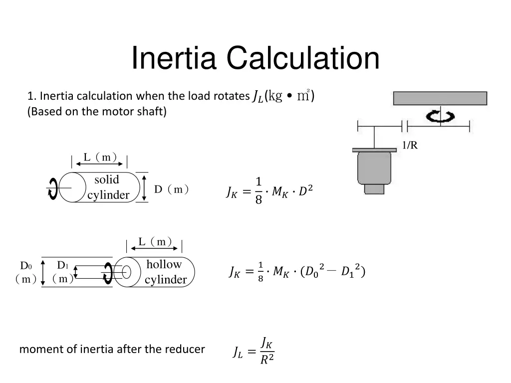 inertia calculation