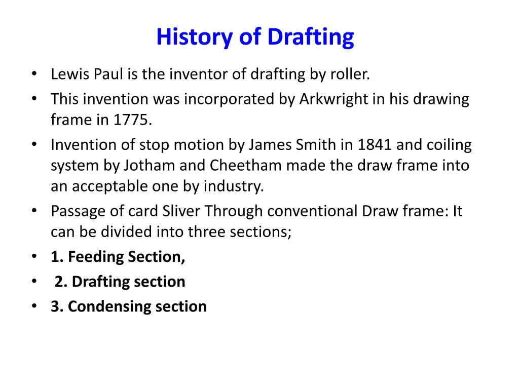 history of drafting