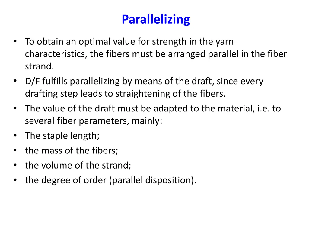 parallelizing