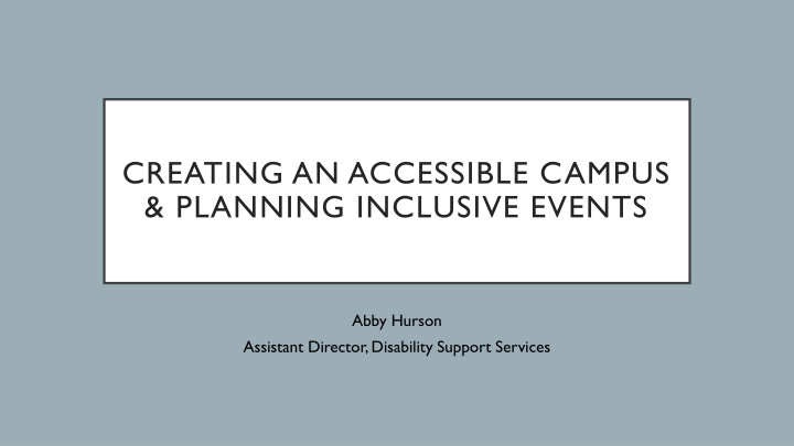 creating an accessible campus planning inclusive