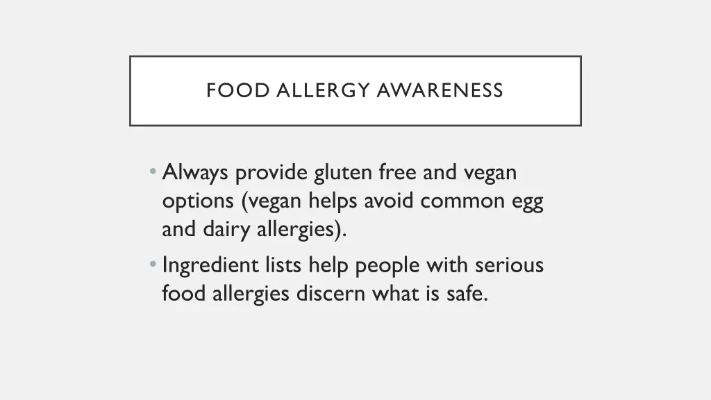 food allergy awareness