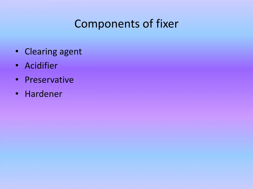 components of fixer