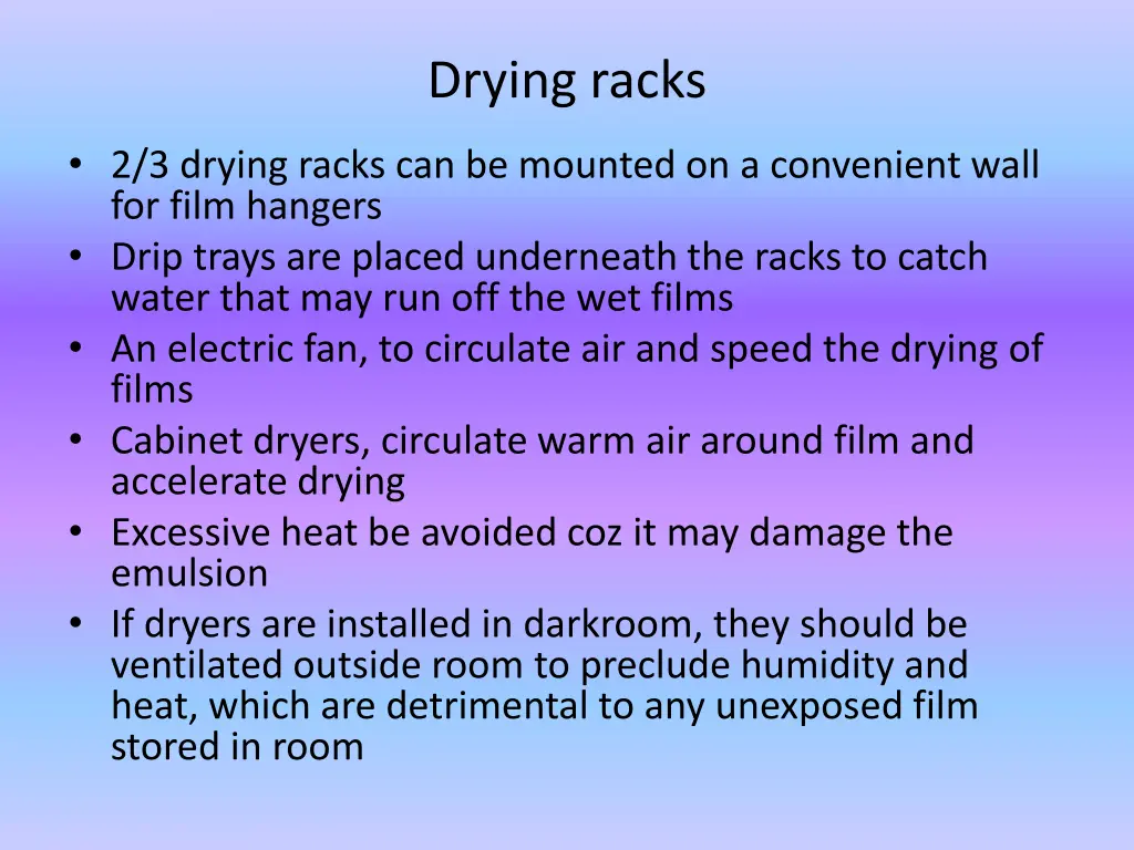 drying racks