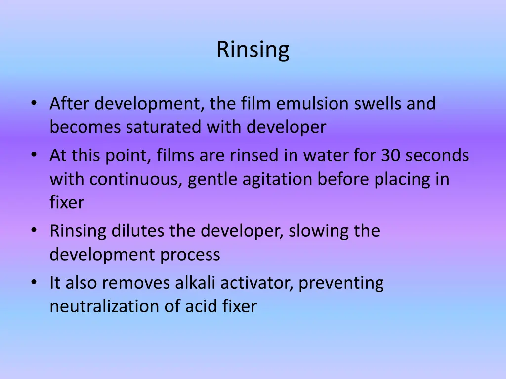 rinsing