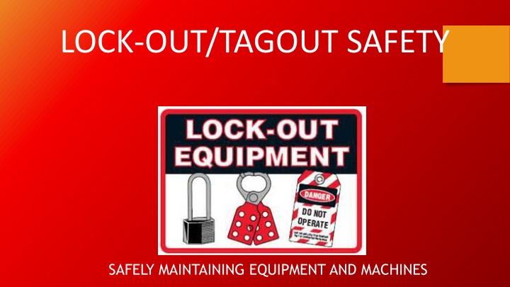 lock out tagout safety