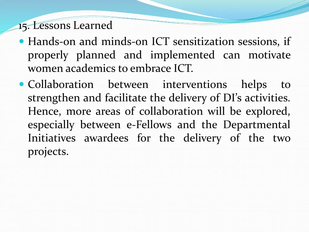 15 lessons learned hands on and minds