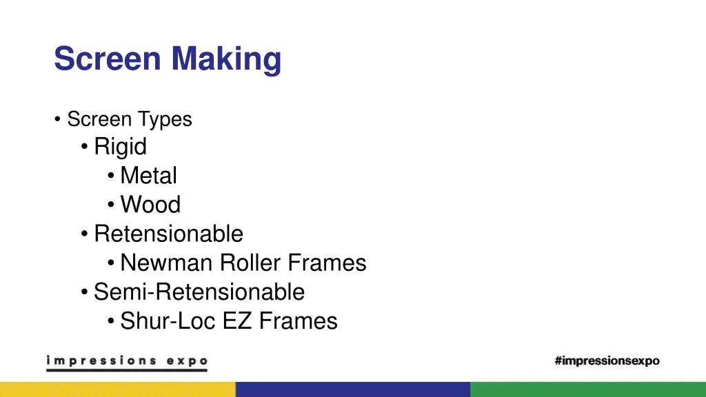 screen making