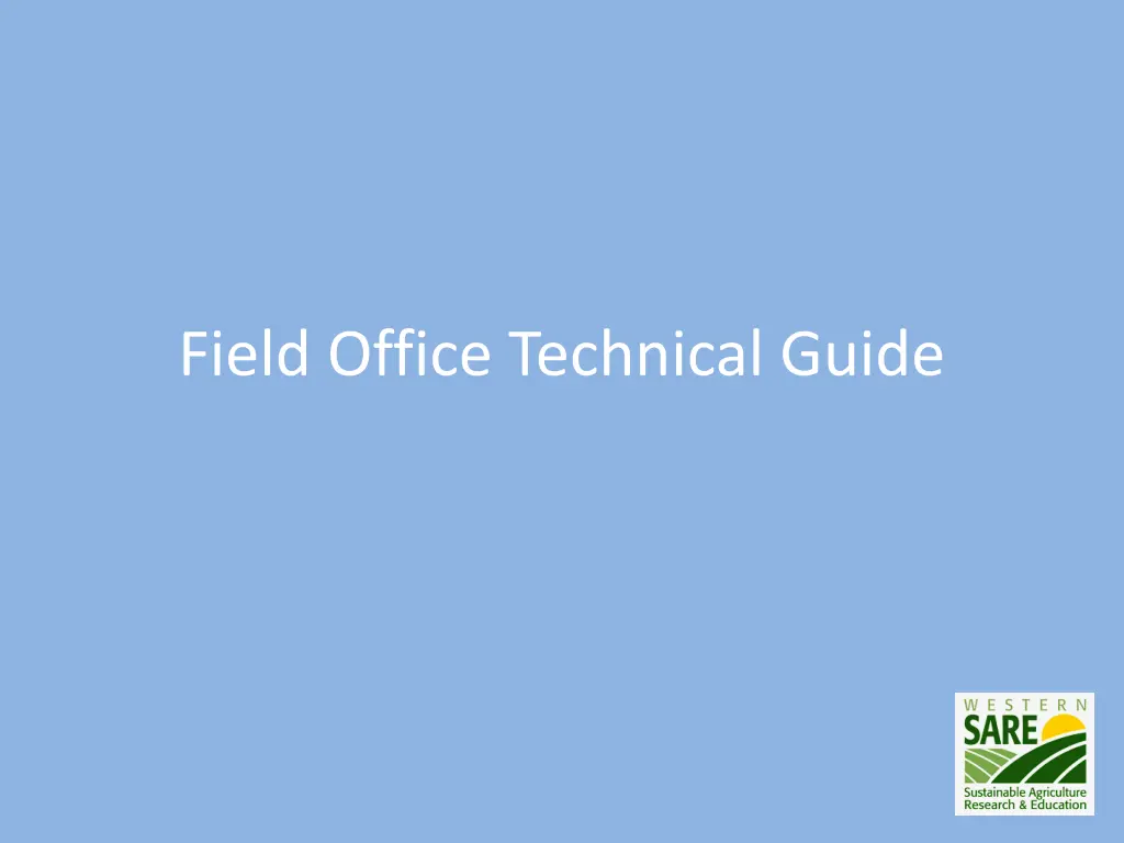 field office technical guide