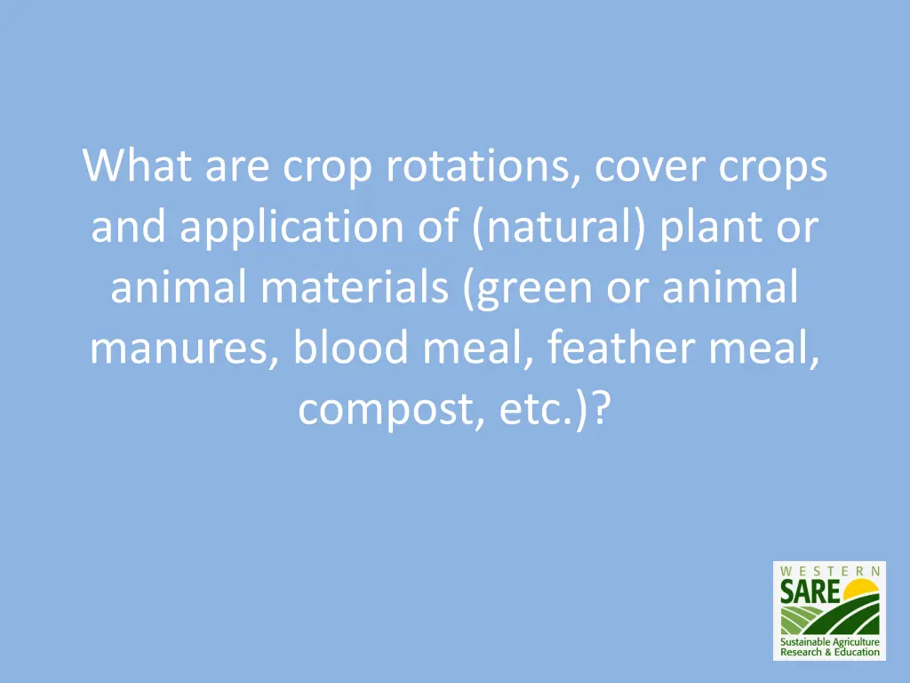 what are crop rotations cover crops