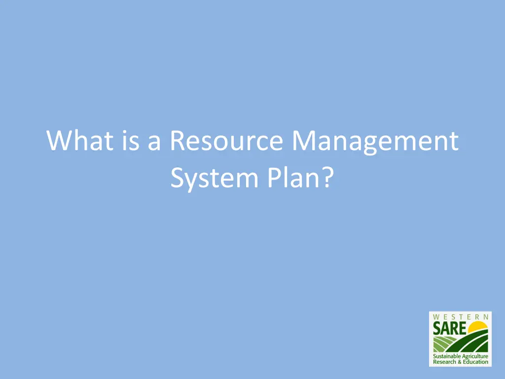 what is a resource management system plan