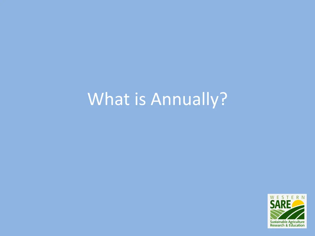 what is annually
