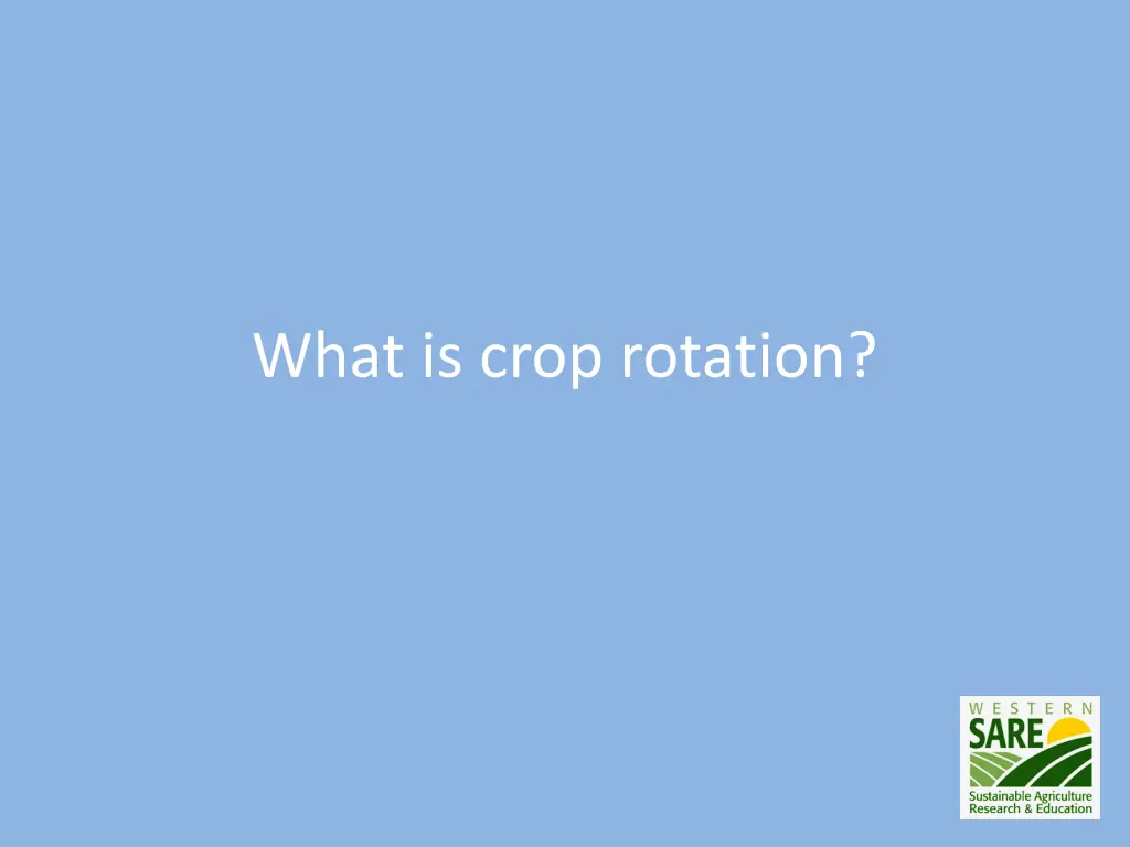 what is crop rotation