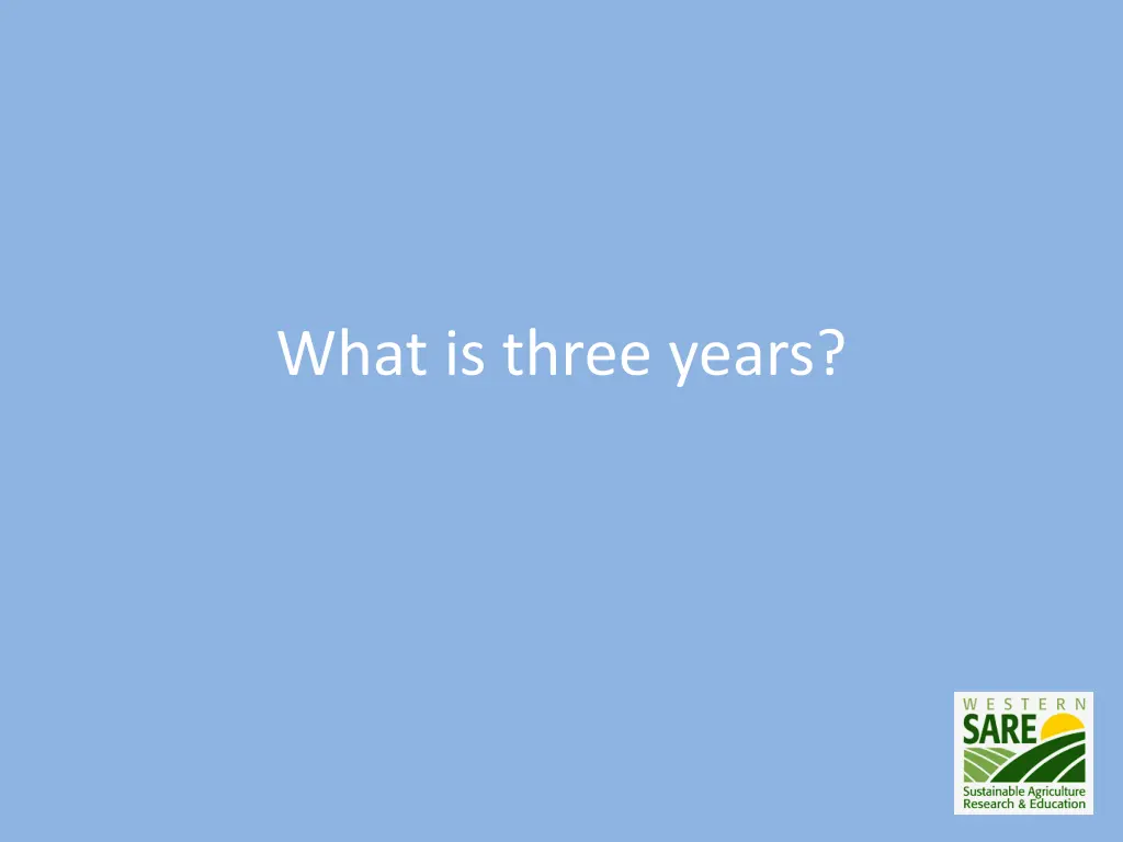 what is three years