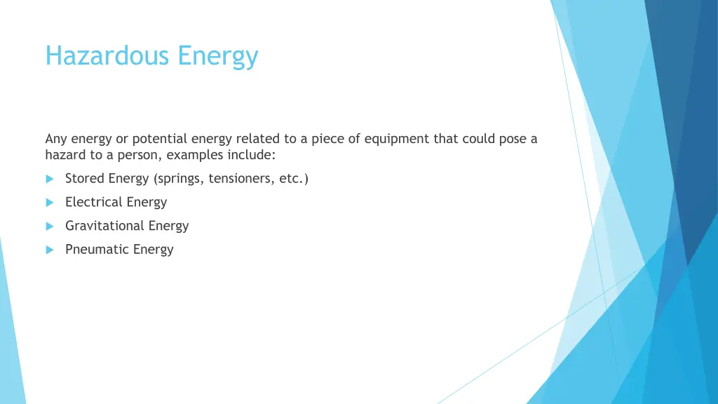 hazardous energy