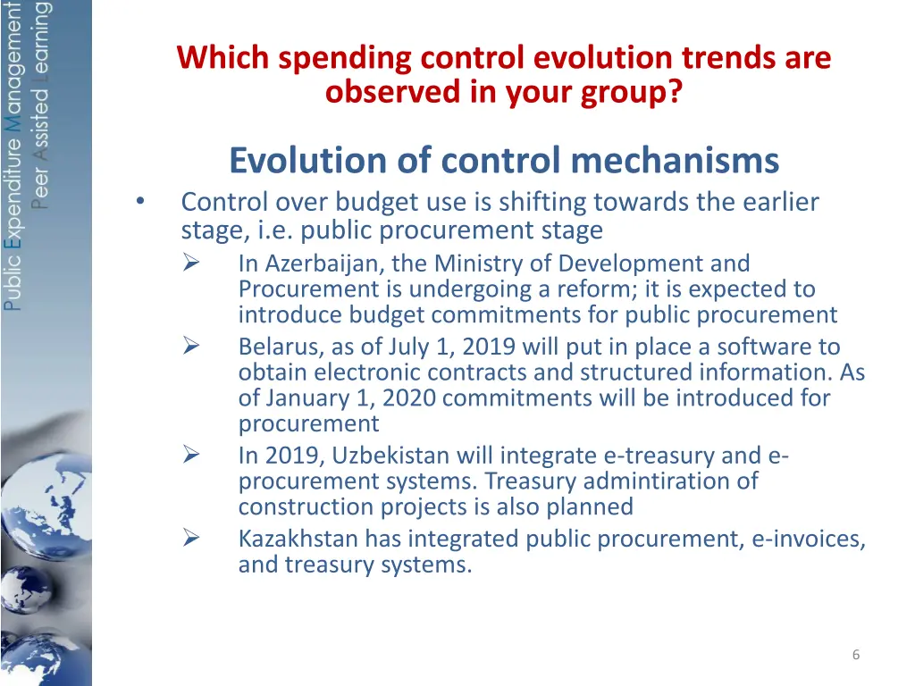 which spending control evolution trends